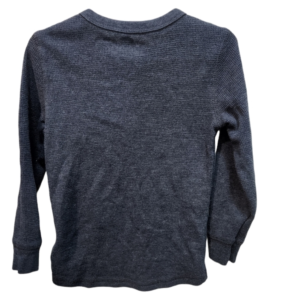Old Navy Blue Gray long sleeve Henley shirt - top Size 4T - Picture 2 of 4